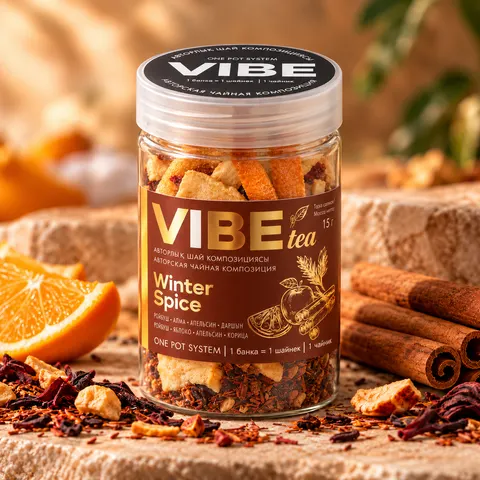 Баночка чая VIBE Winter Spice с корицей